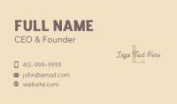 Wellness Spa Lettermark Business Card