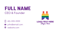 Rainbow Gay Couple  Business Card