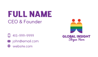 Rainbow Gay Couple  Business Card