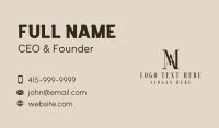 Paralegal M & A Monogram Business Card