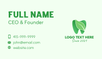 Green Natural Dentist  Business Card