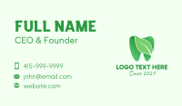 Green Natural Dentist  Business Card Design