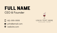 Letter S Grape Wine  Business Card