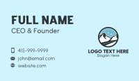 Outdoor Mountain Peak  Business Card Design