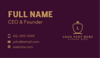 Book Crown Shield Firm Business Card
