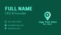 Health c Location Pin Business Card Design