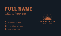 Hipster Mountain Peak Business Card Design