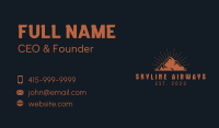 Hipster Mountain Peak Business Card