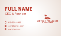 Vintage Lawnmower Yard Business Card Image Preview