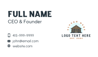 Wood Cabin Contractor Business Card Design