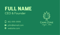 Green Palm Leaf Business Card