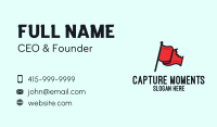 Red Bitten Flag Business Card