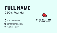 Red Bitten Flag Business Card