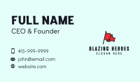 Red Bitten Flag Business Card Image Preview