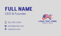 American Flag Surfing Business Card