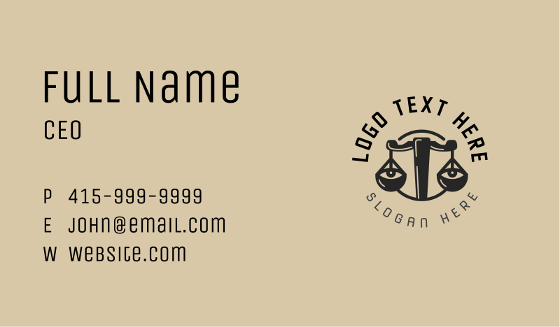 Defendant Business Card example 3