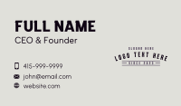 Black Classic Wordmark Business Card Design