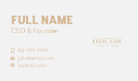Sophisticated Brand Wordmark Business Card