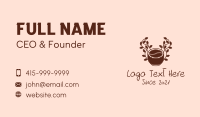 Organic Coffee Cup Business Card