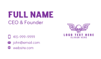 Skull Wing Outline Business Card Design