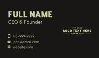 Business Firm Wordmark Business Card