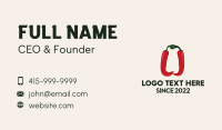 Hand Spicy Pepper  Business Card