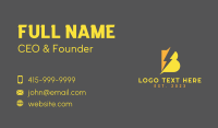 Electric Energy Bolt Letter B Business Card