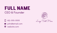 Female Floral Hairstyle Business Card