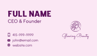 Female Floral Hairstyle Business Card Design