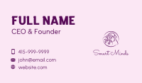Female Floral Hairstyle Business Card