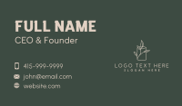 Candle Leaf Flame Business Card