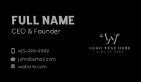 Stylish Firm Letter W Business Card