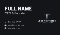 Metal Fabrication Letter T Business Card