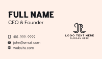 Stylish Boutique Brand Letter R Business Card Design