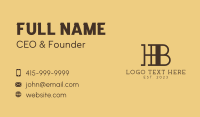 H & B Monogram Enterprise Business Card