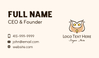 Dove Owl Bird Business Card