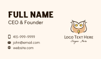 Barn Owl Business Card example 2
