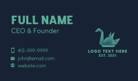 Goose Origami Craft Business Card