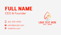 Fire Water Droplet  Business Card