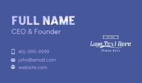 Basketball Varsity Wordmark Business Card