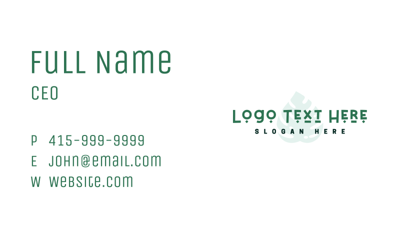 Arbor Business Card example 3