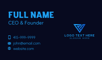 Digital Firm Letter V Business Card Design