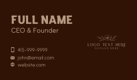 Classic Flower Shop Wordmark Business Card