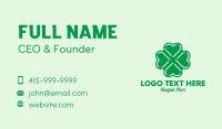 Green Heart Shamrock  Business Card