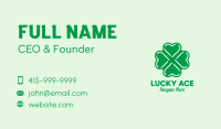 Green Heart Shamrock  Business Card Image Preview