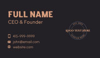 Classic Round Wordmark Business Card