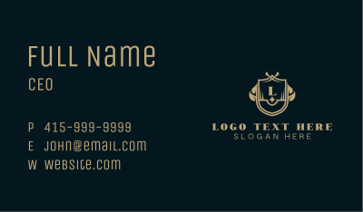 Upscale Royalty Shield Business Card