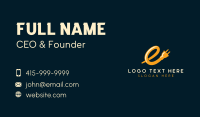 Electrical Plug Charge Letter E Business Card