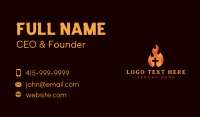 Fire Cross Crucifix Business Card Design