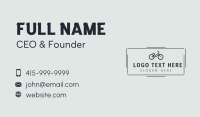 Black Cycling Bike Business Card